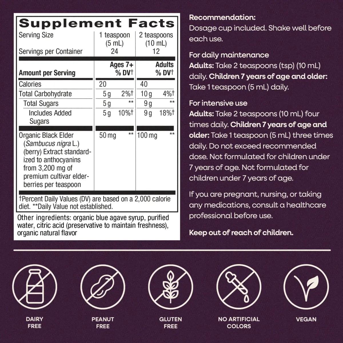 Nature's Way Sambucus Organic Elderberry Syrup 118ml (4 Fl Oz) | Traditional Immune Support - view 7