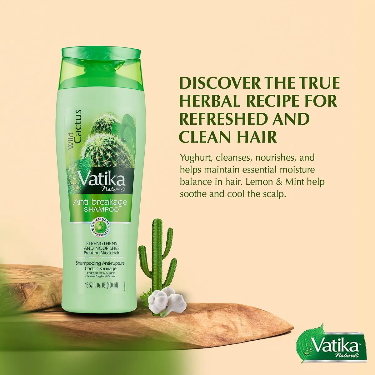 Vatika Naturals Daily Shampoo – Moisturizing Hair Cleanser, 400ml | Herbal Nourishment for Dry Hair - view 4