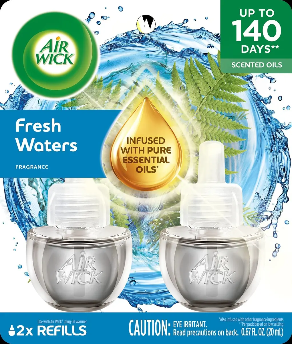 Air Wick Plug In Refills Fresh Waters Scented Oil 2ct | Infused with Essential Oils - view 2