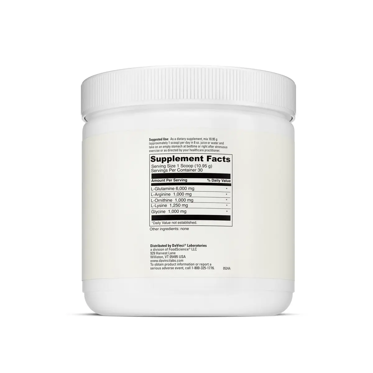DAVINCI Maxi-HGH 328.5 g | Amino Acids for Muscle & Aging Support, Unflavoured Powder - view 2