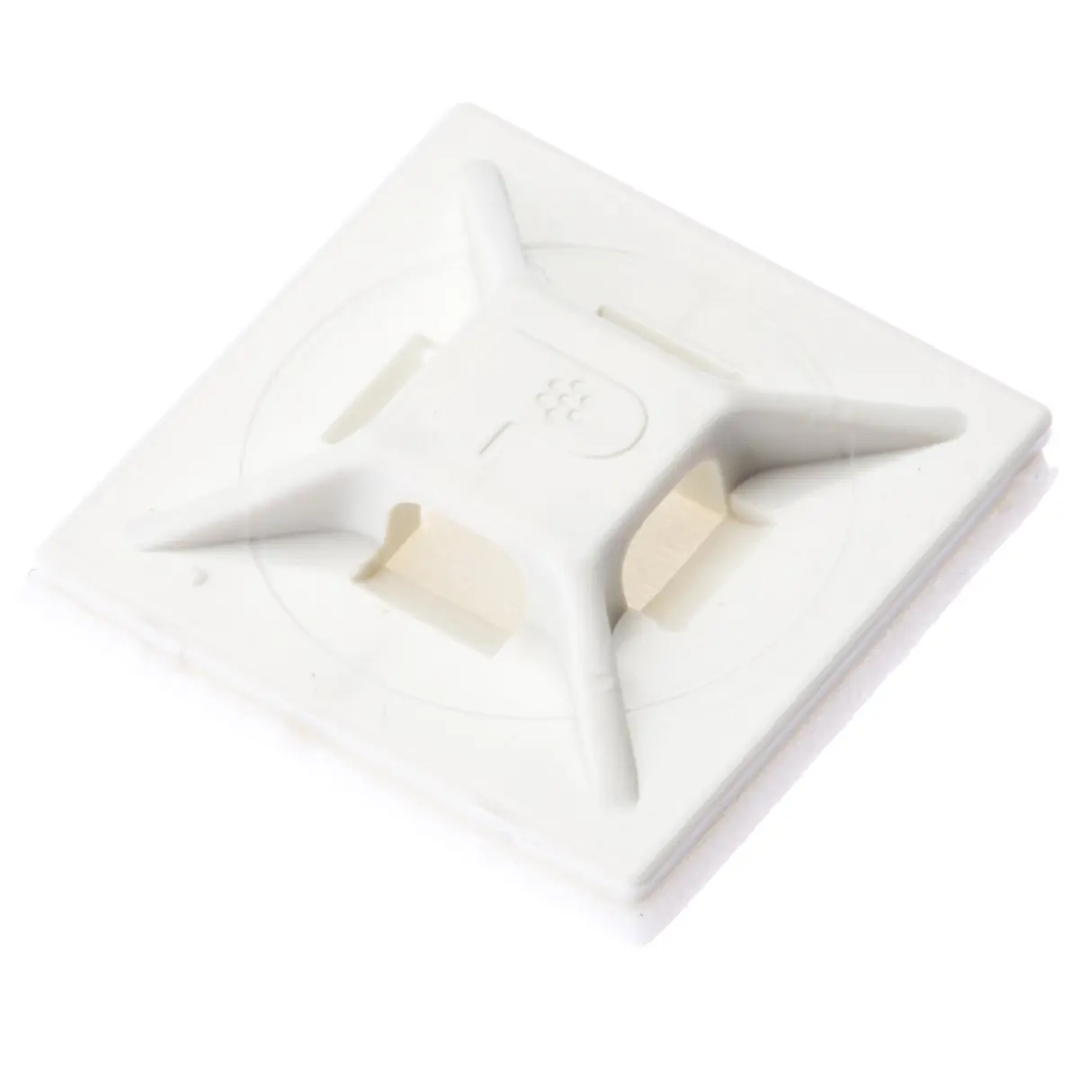 Panduit Cable Tie Mount, Adhesive Backed, 4-Way, ABS, White (500-Pack) | Reliable Wire Routing Solution - main product image