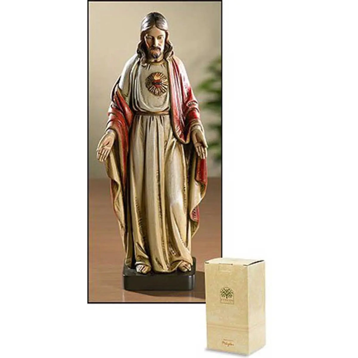 Avalon Gallery Catholic Saints Figurine - Toscana Collection Religious Statue, 8" H, Sacred Heart | Traditional Catholic Decor - view 2