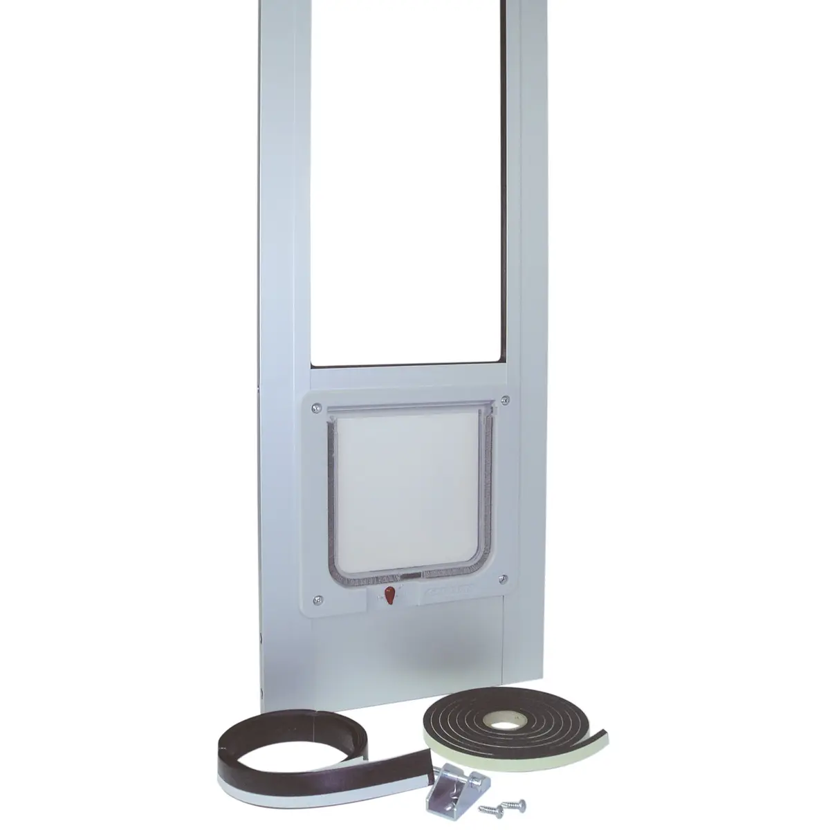 Ideal Pet Modular Aluminum Pet Patio Door, Mill (Silver) | Adjustable Height, Lockable Plastic Flap, Fits 80" Aluminum Sliding Doors - view 3