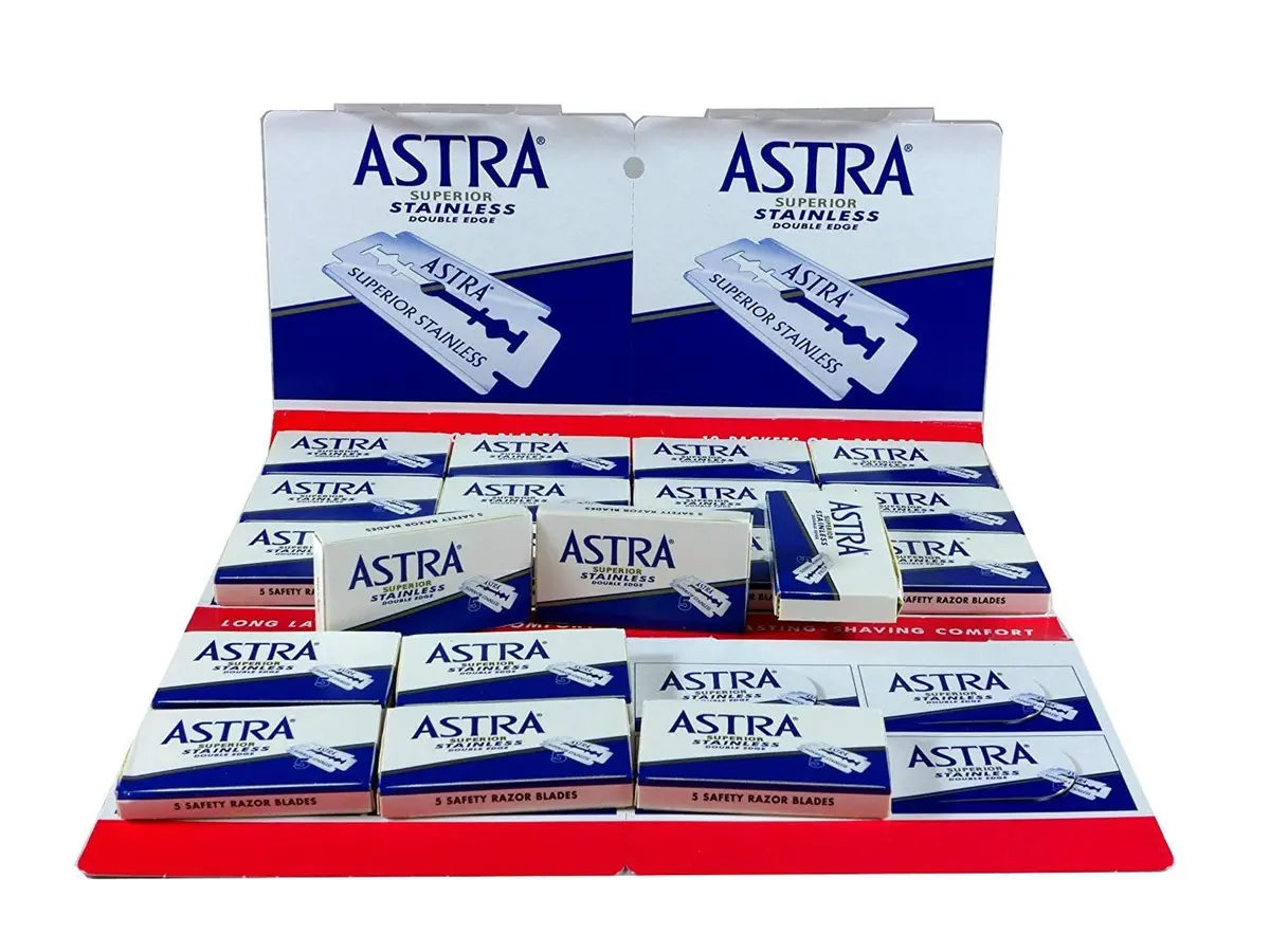 ASTRA Razor Blades 100 Count | Barbershop Quality Stainless Steel Blades for Men - view 2