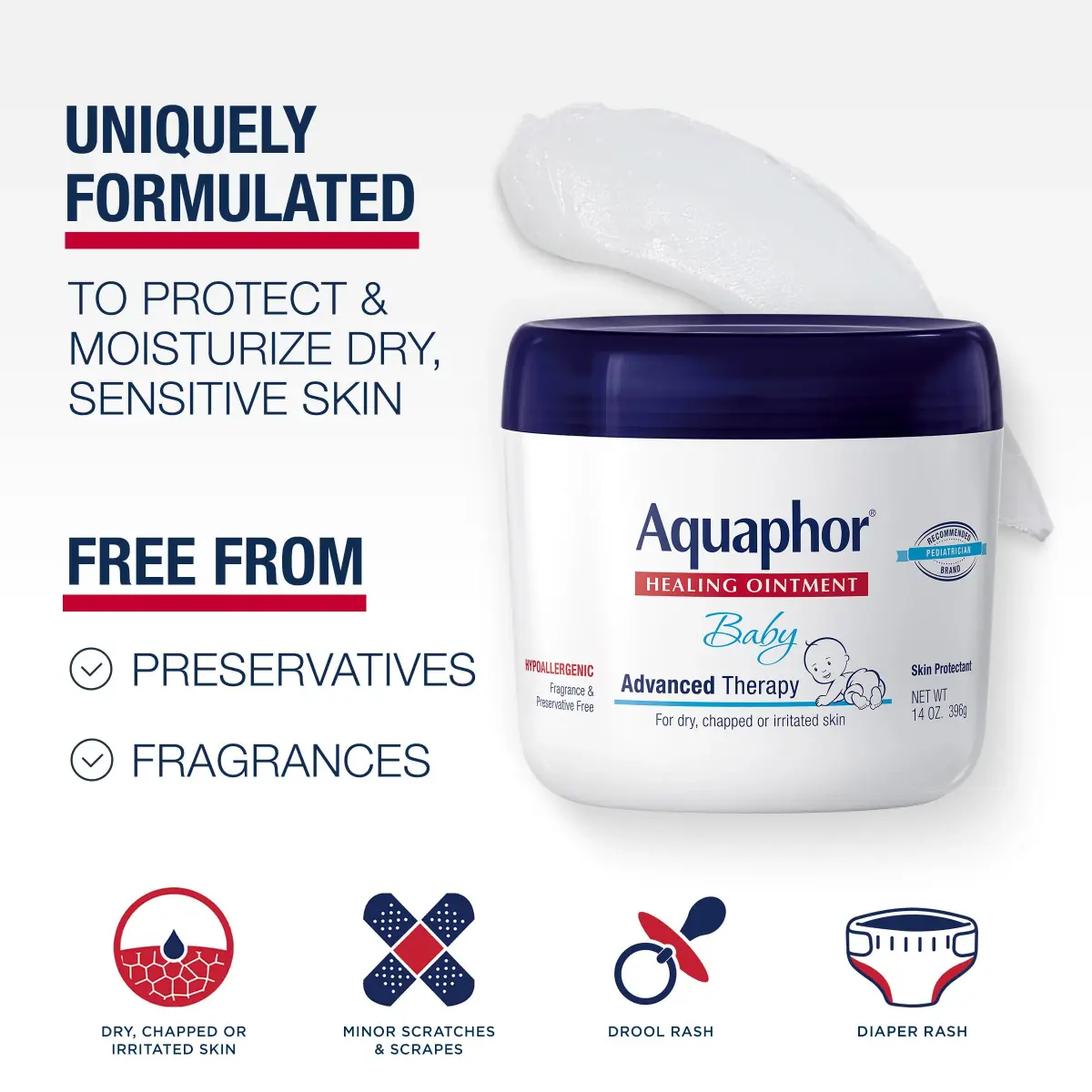 Aquaphor Baby Healing Ointment 400ml (14 OZ) | Dermatologist Tested Skin Protectant - view 2