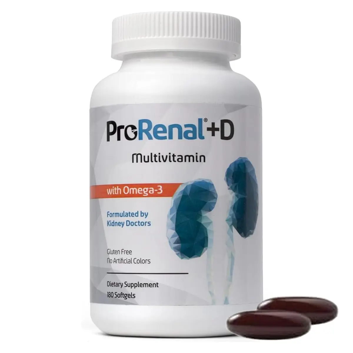 Nephroceuticals ProRenal+D with Omega-3 Fish Oil 180 Softgels - view 5