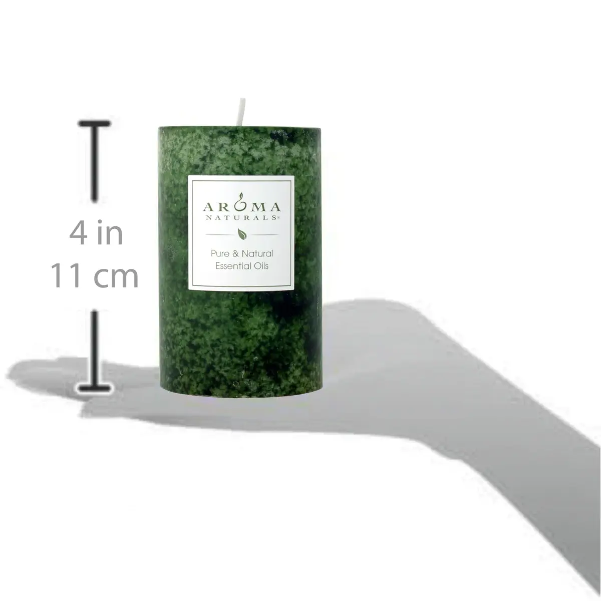 Aroma Naturals Holiday Juniper, Spruce & Basil Pillar Candle 6.35cm x 10.16cm | Fresh Forest Scented Candle - view 3