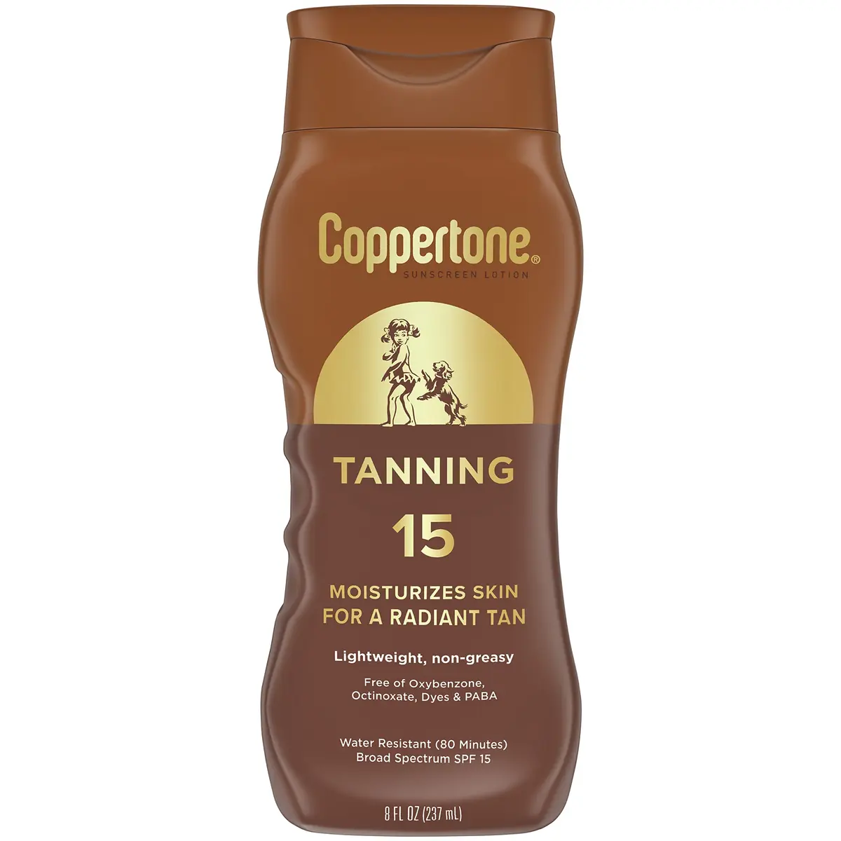 Coppertone Tanning Sunscreen Lotion SPF 8, 236ml (8 Fl Oz) | Broad Spectrum UVA/UVB Protection - main product image