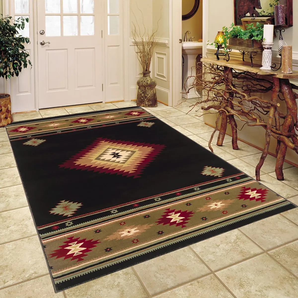 Oriental Weavers Hudson 087G1 Area Rug 1'10" x 3'3" | Modern Southwest Pattern - main product image