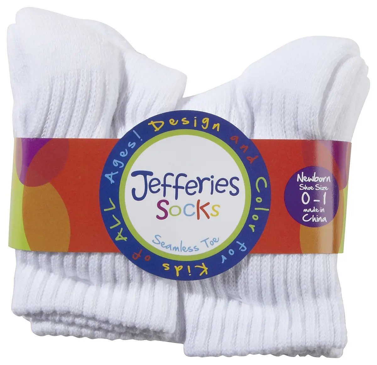 Jefferies Unisex Baby Sport Crew 6 Pk - White | Seamless Toe, 80% Cotton, 4-5.5 - view 2