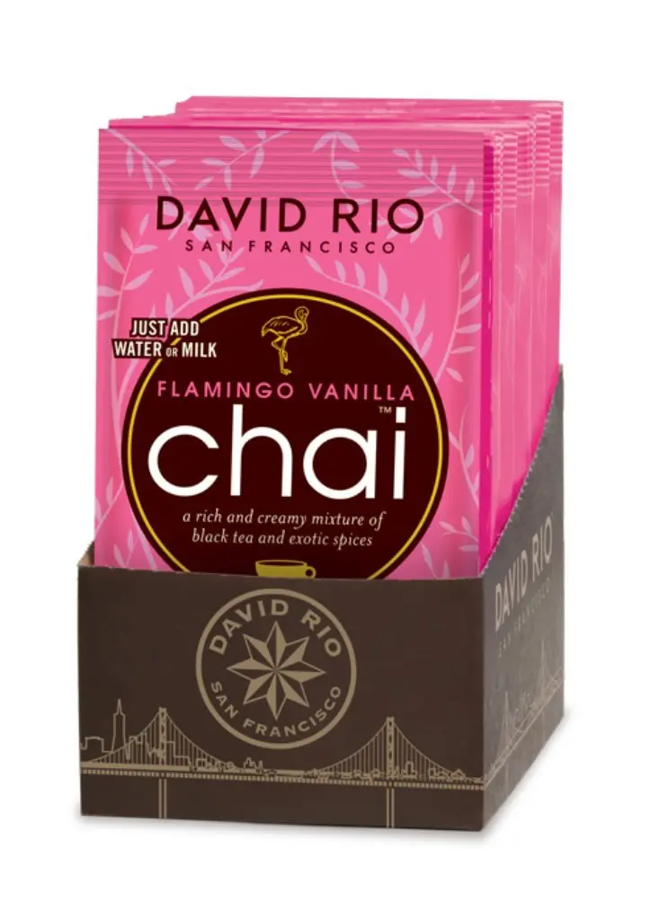 David Rio Decaf Sugar Free Chai Tea Packets 0.634 Oz | Flamingo Vanilla, 12 Count (Pack of 4) - main product image