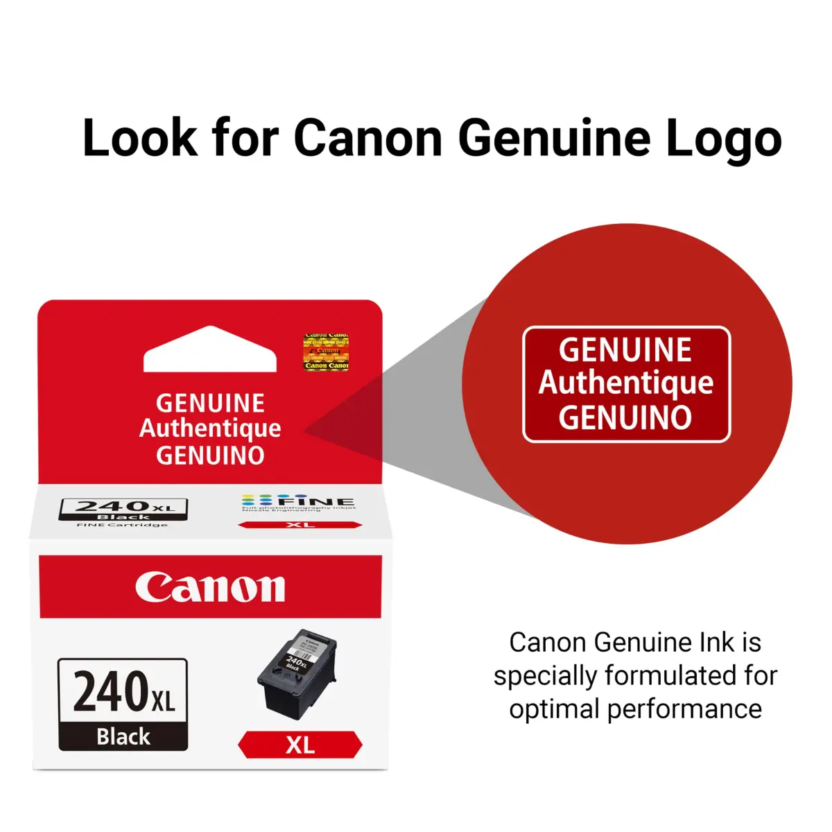 Canon PG-240 XL Genuine Black Ink Cartridge | 300 Pages Yield (9ml) - view 3