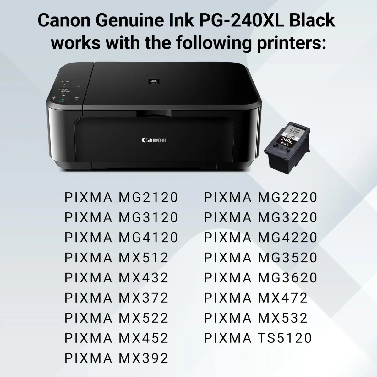 Canon PG-240 XL Genuine Black Ink Cartridge | 300 Pages Yield (9ml) - view 4