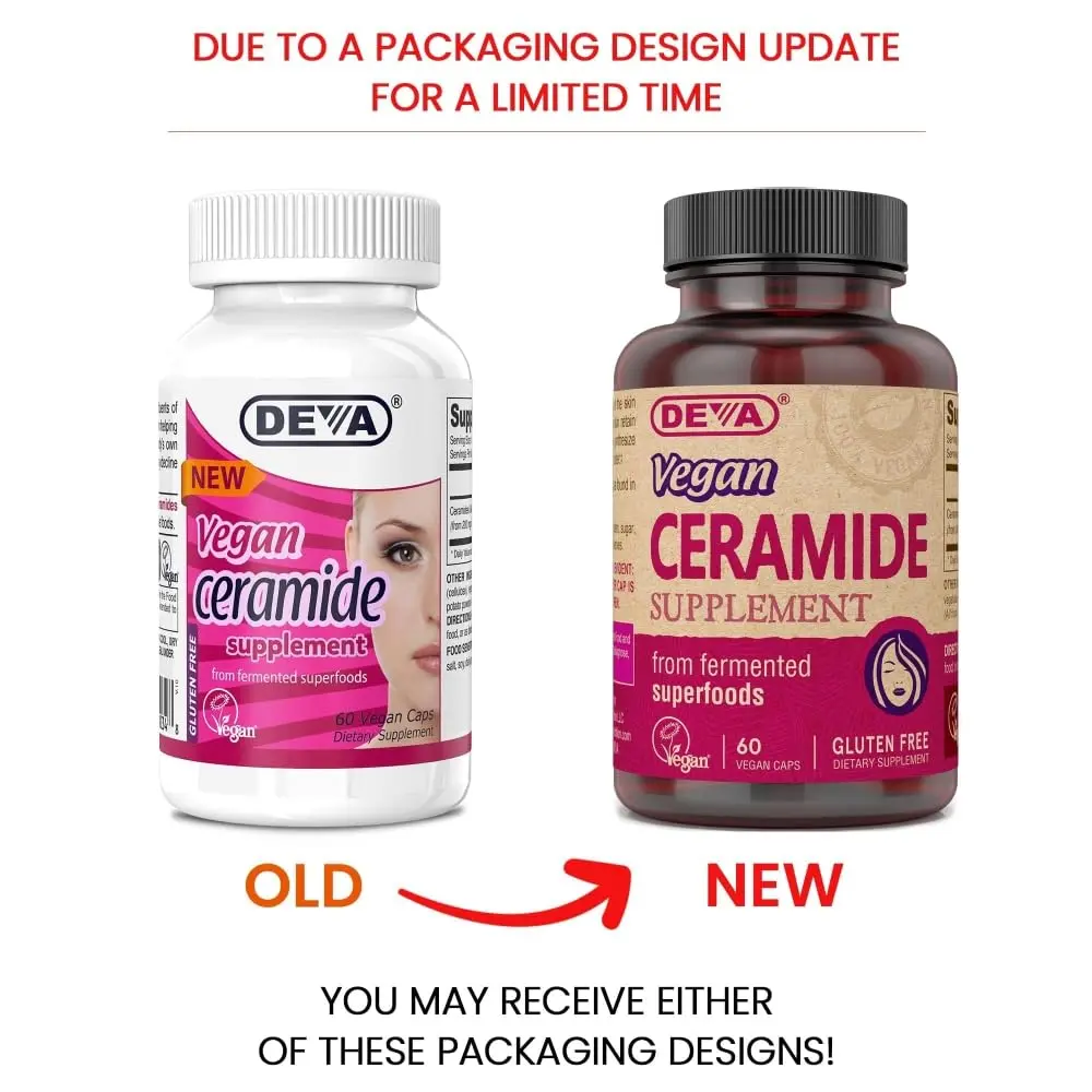 Deva Vegan Vitamins Skin Restoring Ceramide Supplement Tablets, 60 Count | Vegan, Gluten-Free, Supports Skin Barrier - view 2