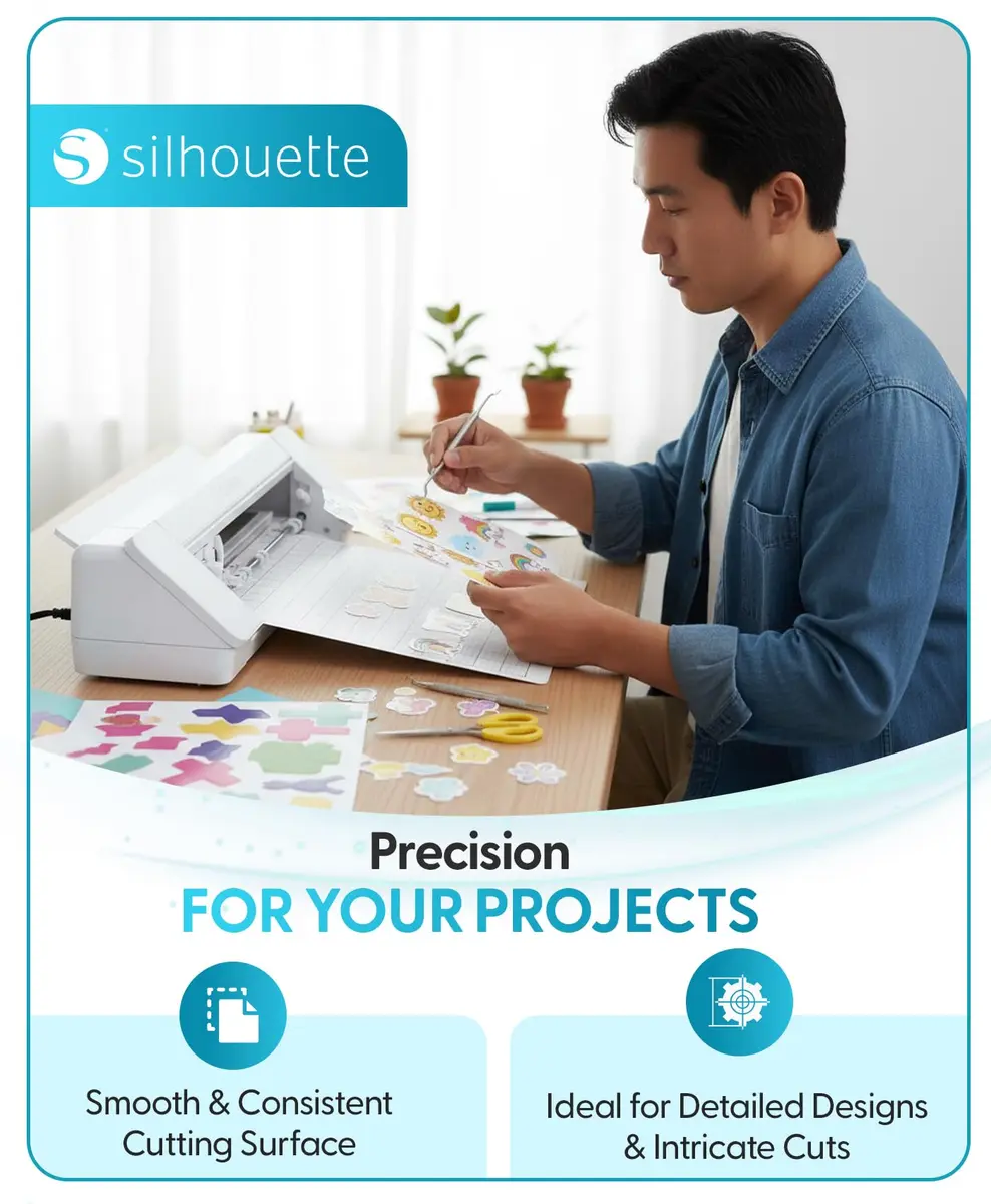 Silhouette Cameo Replacement Cutting Mat | 12-inch Square Vinyl Craft Surface - view 4