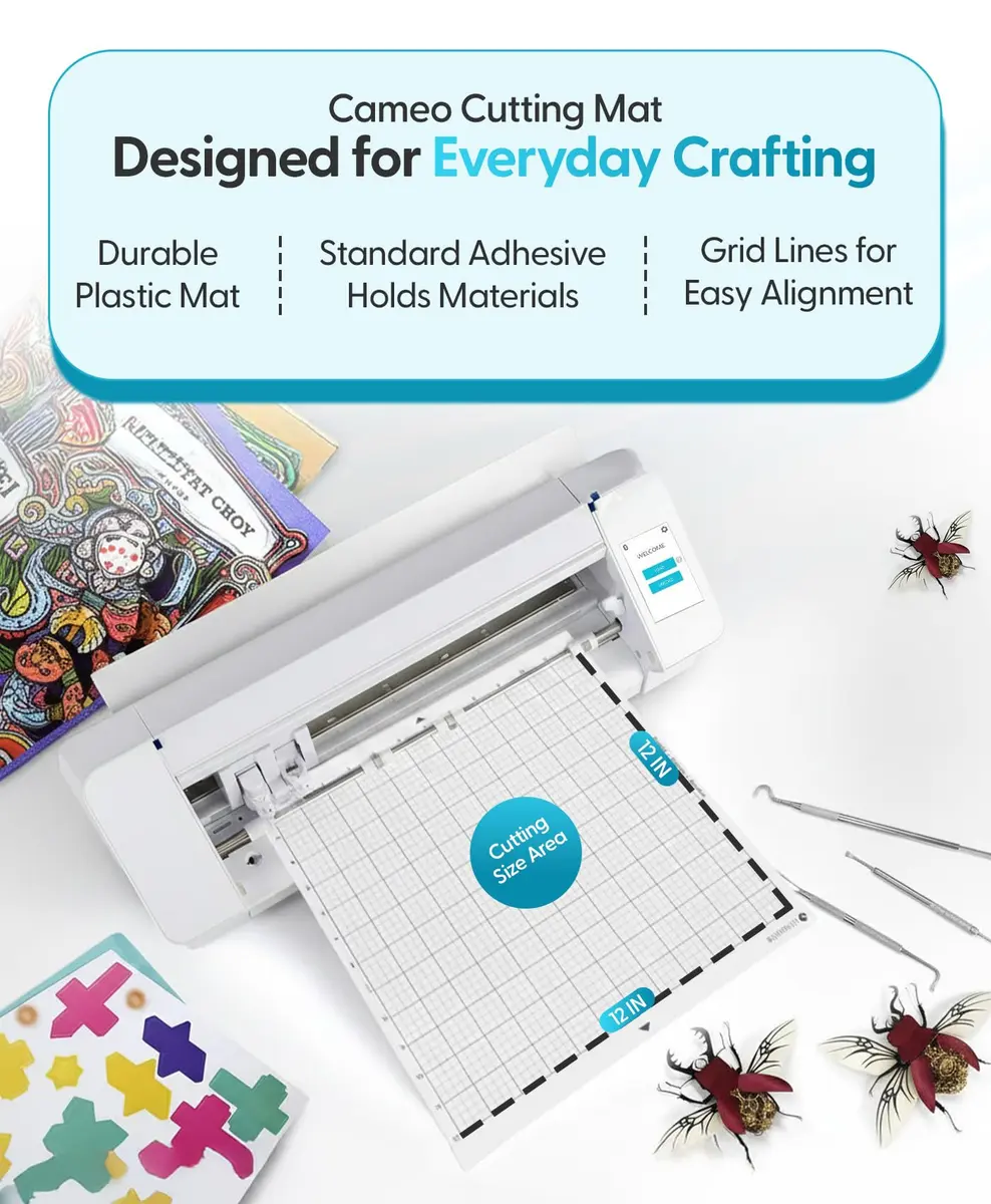 Silhouette Cameo Replacement Cutting Mat | 12-inch Square Vinyl Craft Surface - view 2