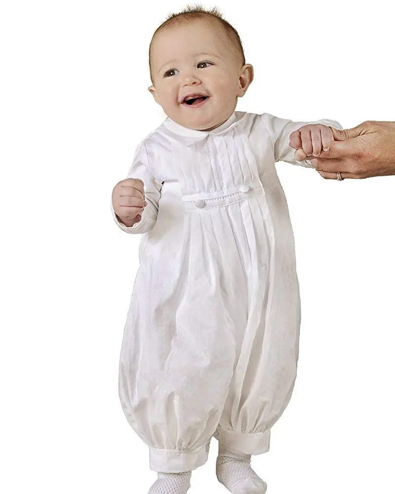 One Small Child Daniel Cotton Christening Baptism Outfit for Boys - 3 Months White | Traditional Blessing Attire - main product image