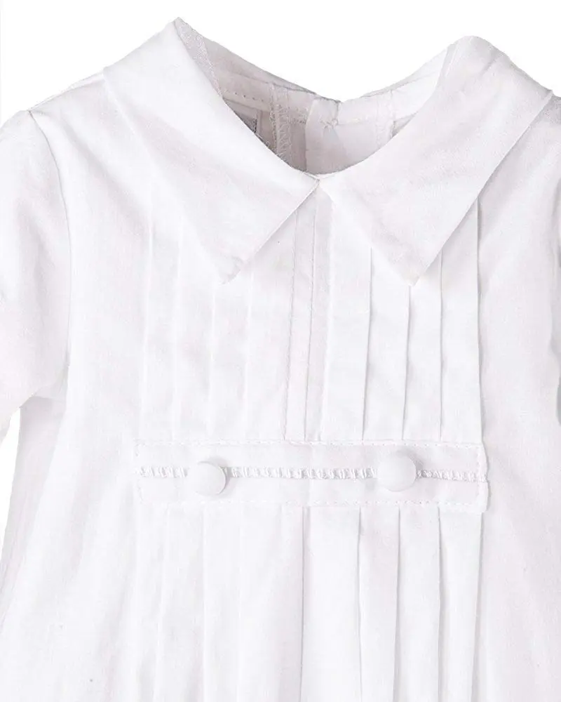 One Small Child Daniel Cotton Christening Baptism Outfit for Boys - 3 Months White | Traditional Blessing Attire - view 4