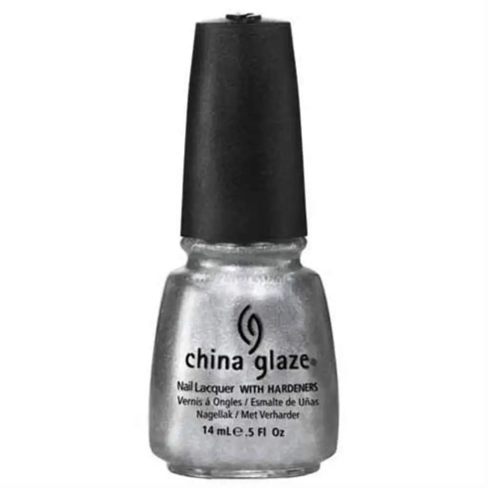 China Glaze Nail Polish, Icicle 1023 Metallic Silver Foil 14ml (0.5 Fl Oz) | Long-Lasting Manicure - main product image