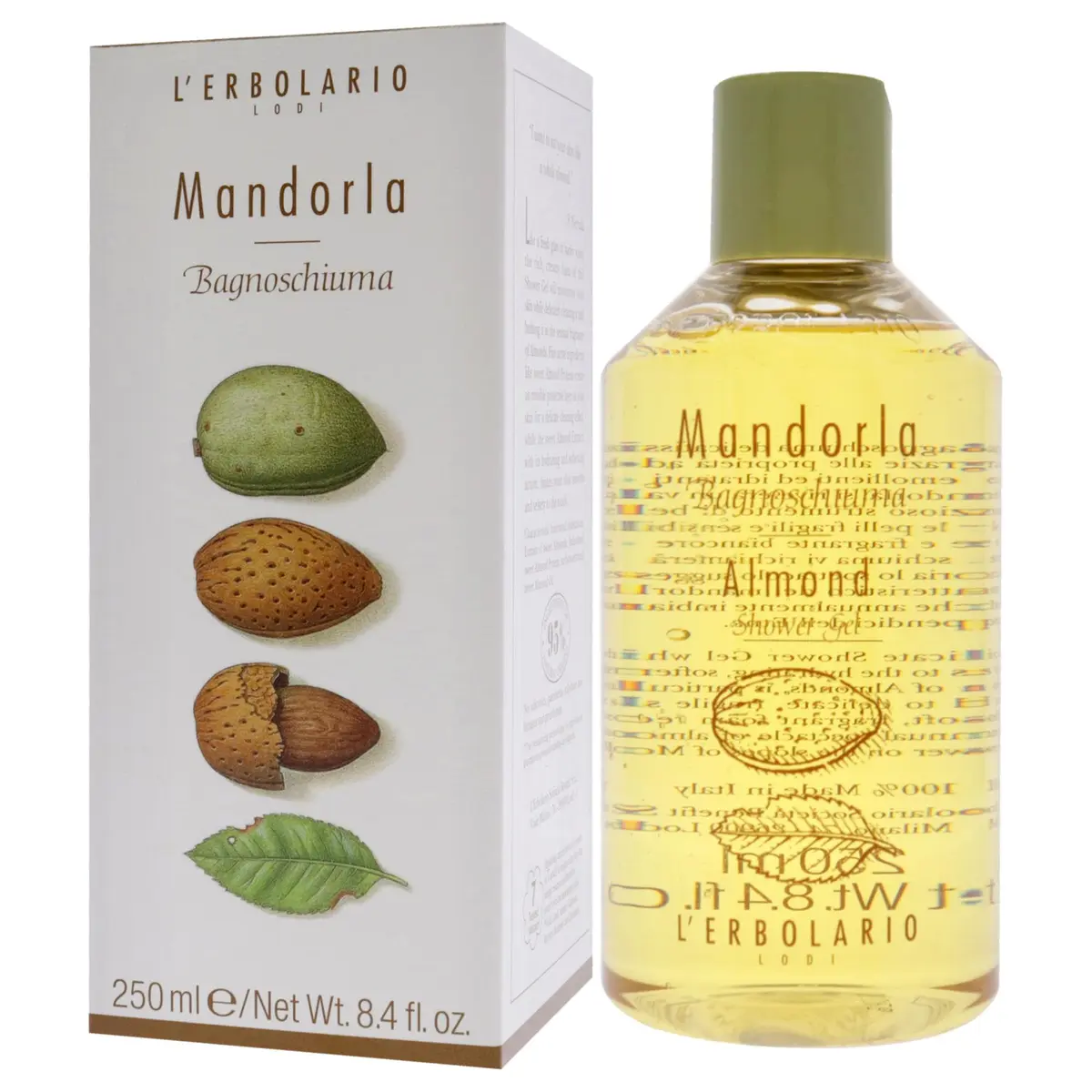 L'Erbolario Moisturizing Body Wash for Dry & Sensitive Skin 8.4 oz | Nourishing Almond & Amber - view 4