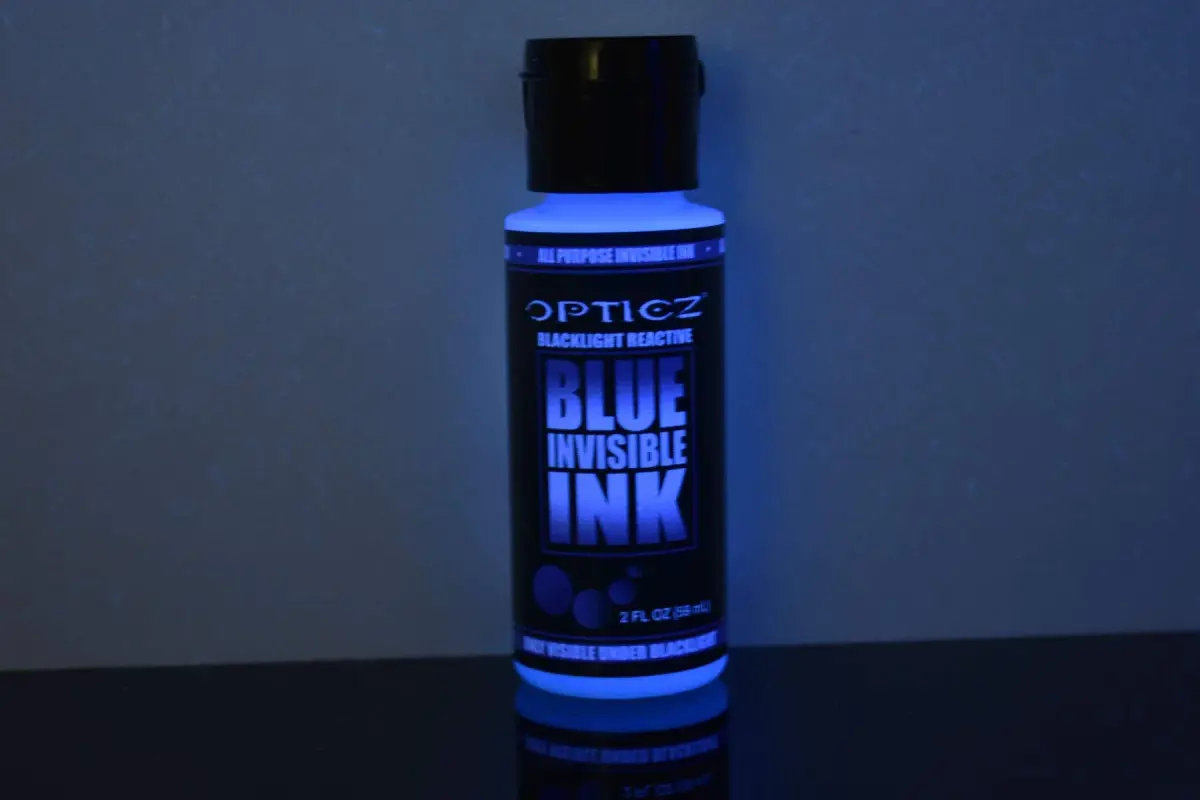 Opticz Invisible Blue UV Blacklight Reactive Ink 59ml (2 Fl Oz) | Glows Bright Blue Under Blacklight - view 4