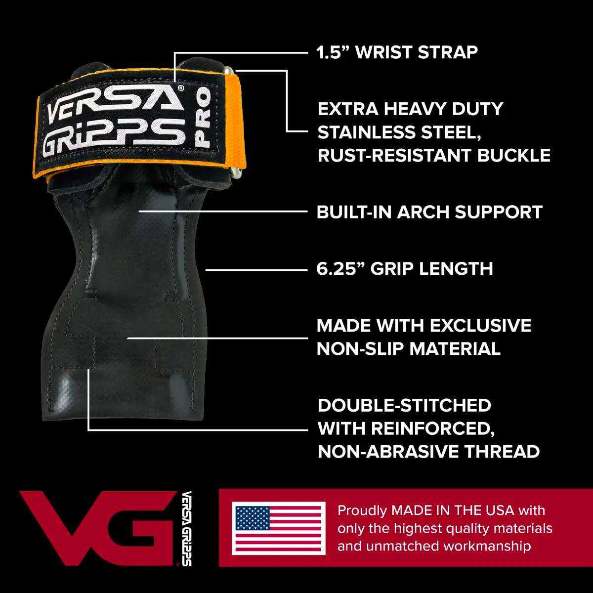 Versa Gripps PRO Wrist Straps Medium/Large Camo | Built-in Arch Support for Weightlifting - view 2