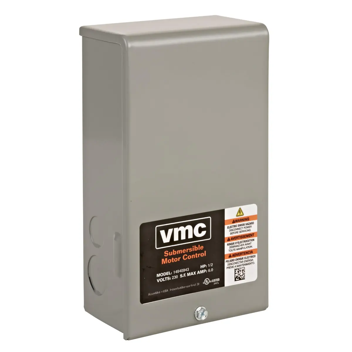 Red Lion Control Box for 4" Submersible Well Pumps | 3/4 HP, 230V, Weather-Resistant - main product image