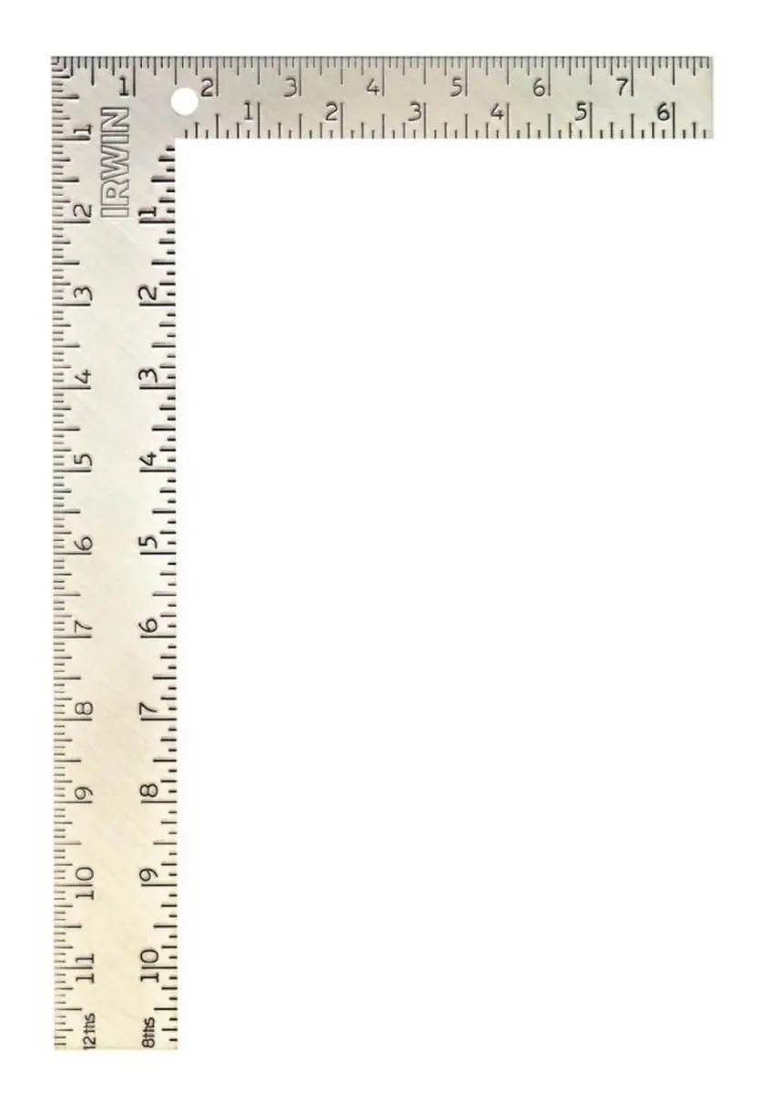 IRWIN Steel Carpenter Square, 8-Inch x 12-Inch | Durable Steel Ruler for Carpentry in India - main product image