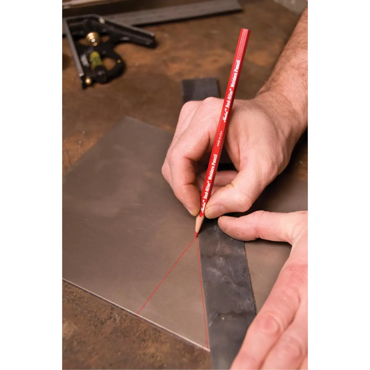 Markal Red-Riter Welders Pencil 12 Count | Torch-Resistant Marks for Metal Layout & Fabrication - view 2