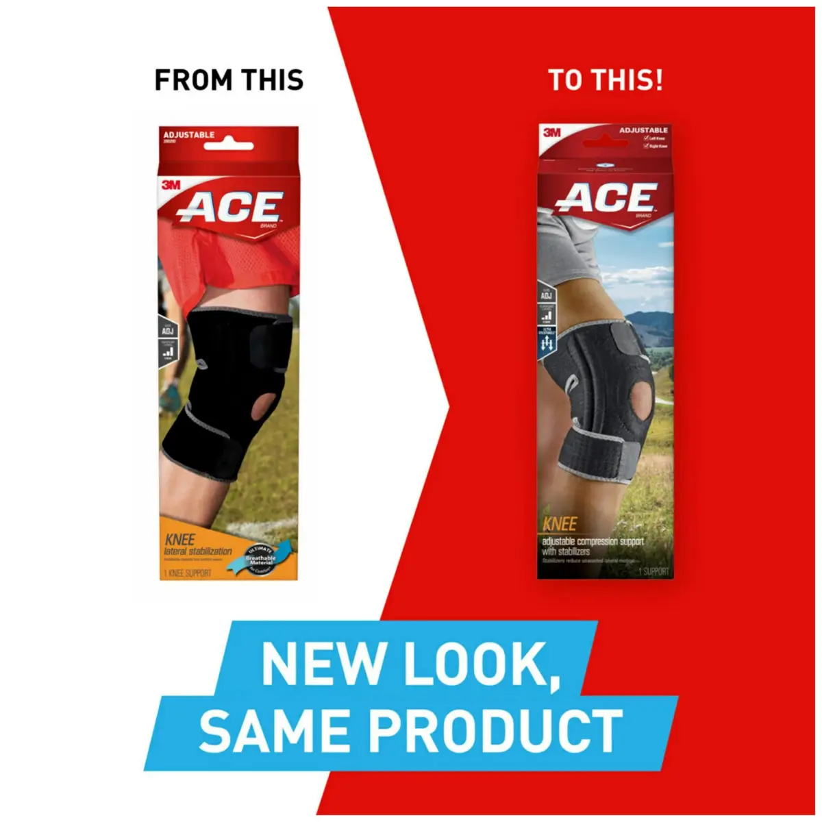 ACE Brand Adjustable Knee Brace with Side Stabilizers & Compression 1 Unit | FDA Approved Orthopedic Brace for Arthritis & Joint Pain - view 3