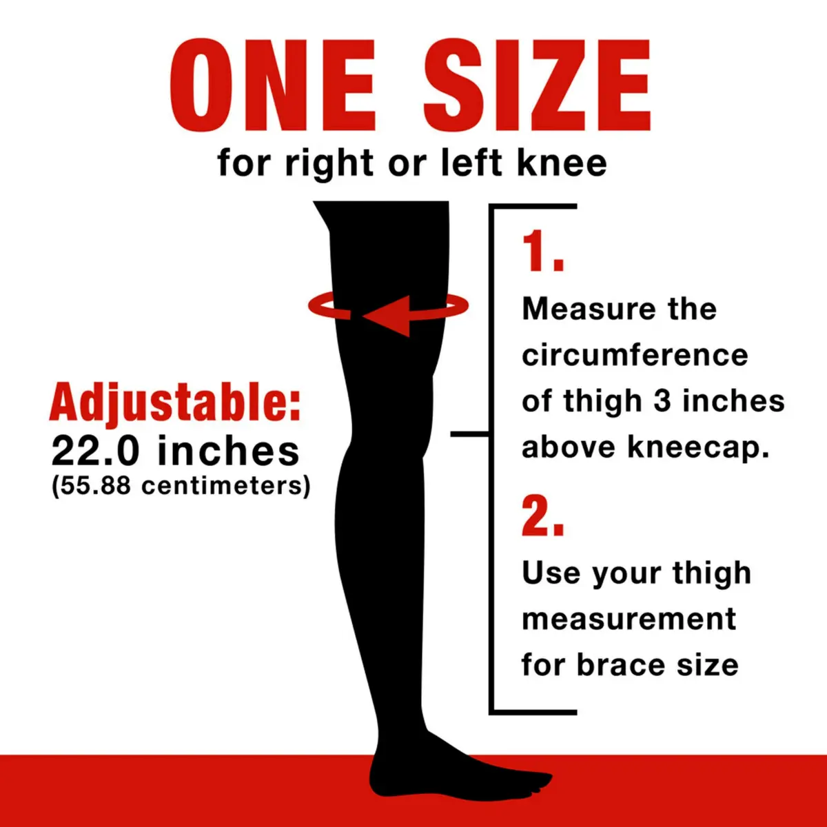ACE Adjustable Knee Brace Support & Compression for Arthritic & Painful Knees | Breathable, Odor-Resistant, One Size - view 7