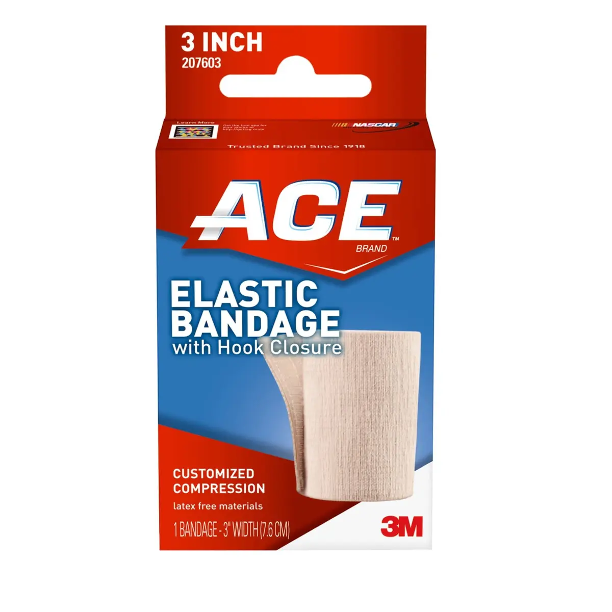 3M ACE 3" Elastic Bandage Wrap with Hook Closure, Beige, 2 Count | Moderate Support for Muscles & Joints - main product image