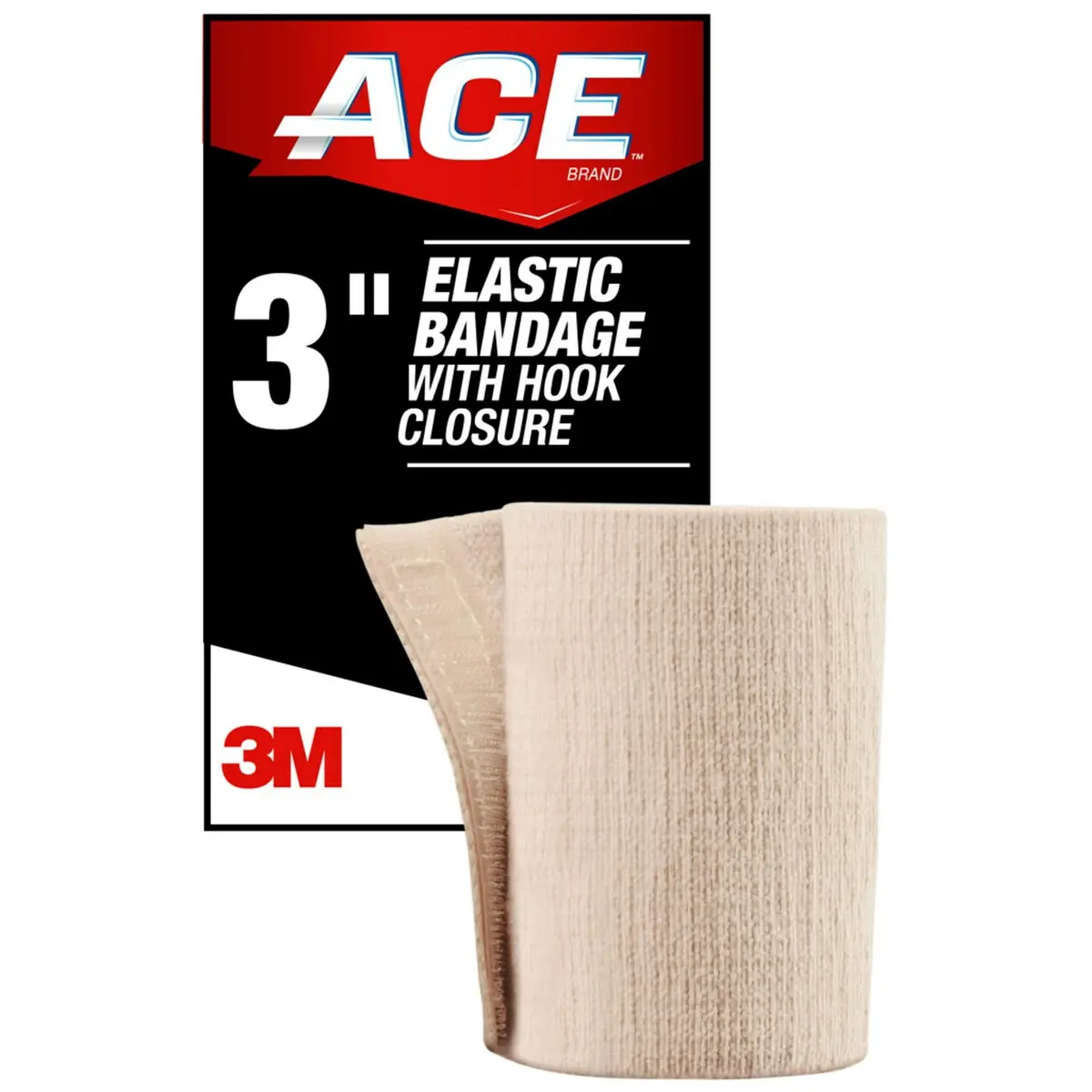 3M ACE 3" Elastic Bandage Wrap with Hook Closure, Beige, 2 Count | Moderate Support for Muscles & Joints - view 2