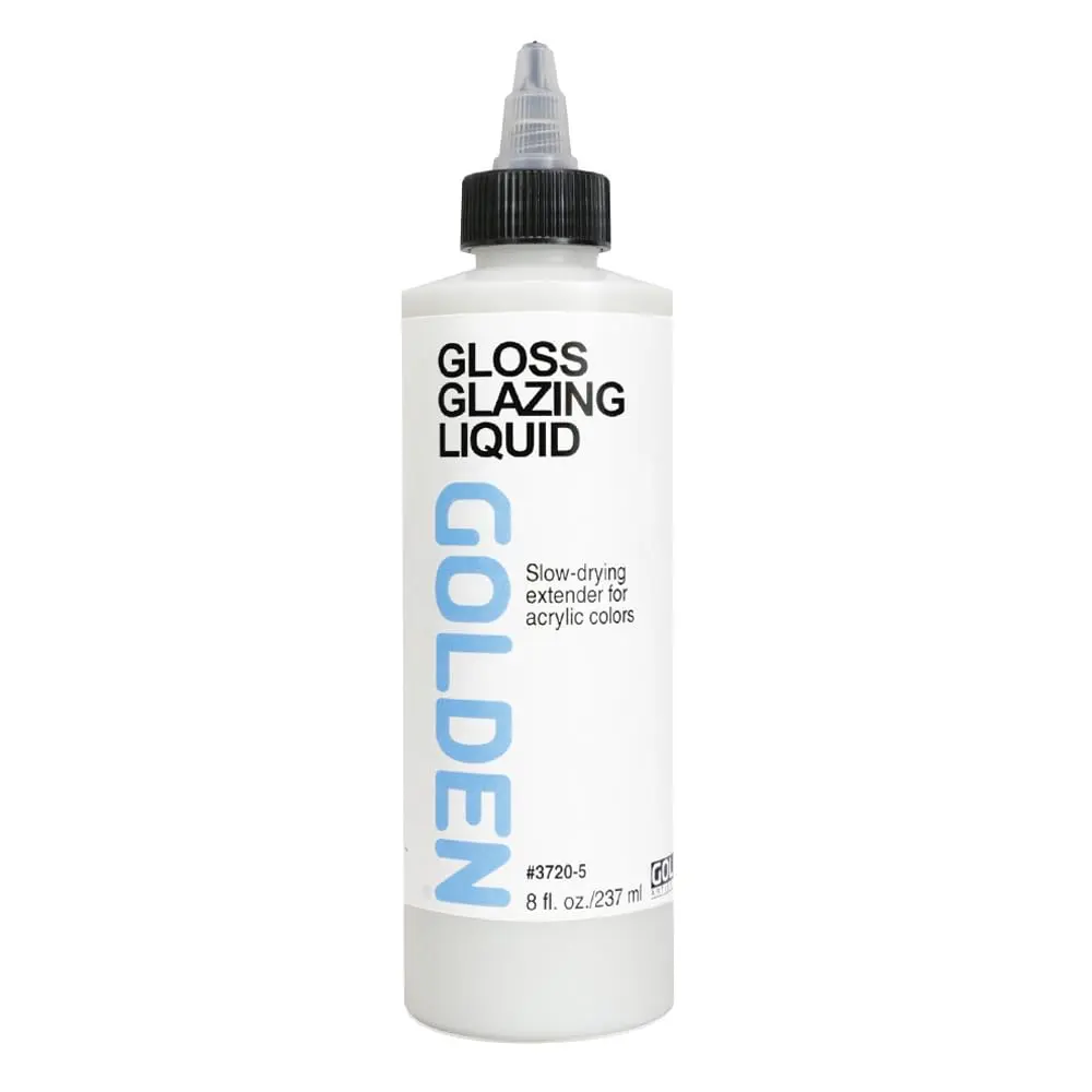 Golden Acrylic Glazing Liquid Gloss - 8 oz Bottle | Extends Acrylic Paint Work Time - main product image