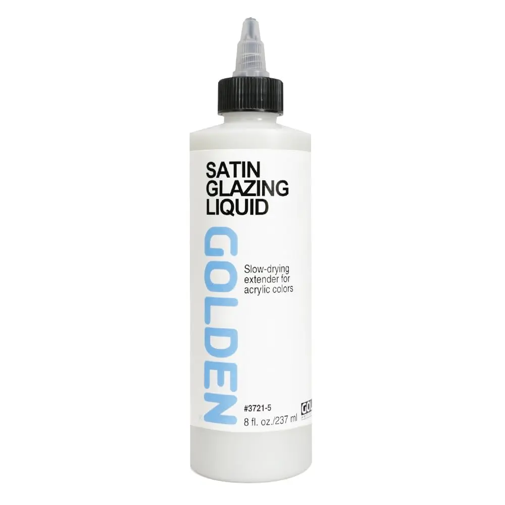 GOLDEN Satin Glazing Liquid, 8 fl. oz. Bottle | Acrylic Medium for Artists - main product image