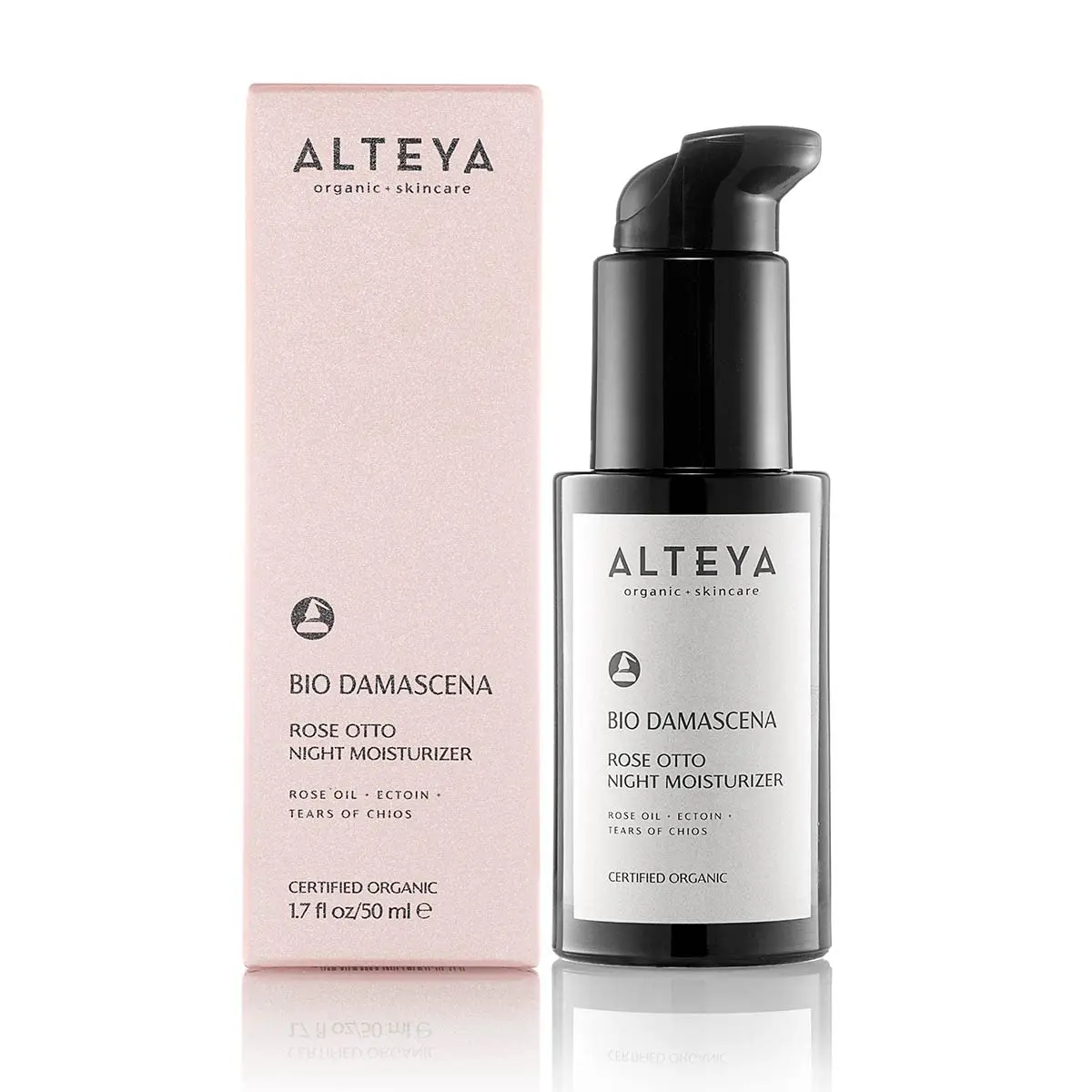 Alteya Organic Night Moisturizer 1.7 Fl Oz | Organic Bulgarian Rose Oil Night Cream for Skin Repair - view 2