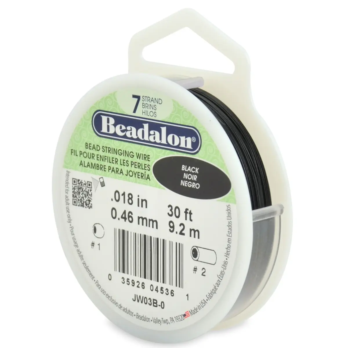 Beadalon 7-Strand Stainless Steel Beading Wire, 0.46 mm (0.018 in) - Satin Gold | Jewelry Making - main product image