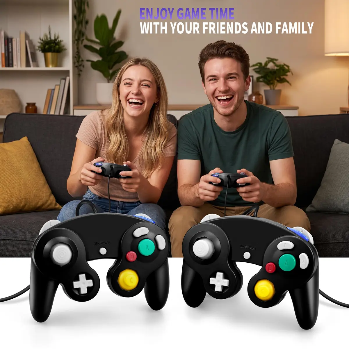 CirKa Wired Controller for Nintendo GameCube & Wii - Black | Dual Analog Joysticks & Vibration - view 7