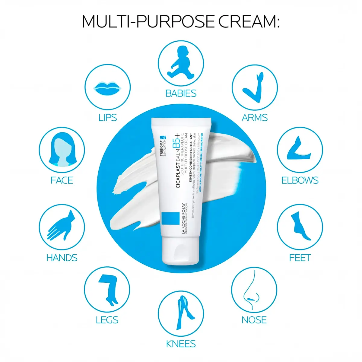 La Roche-Posay Cicaplast Balm B5 Multi-Purpose Ointment 40ml (1.35 Fl Oz) | Soothes Dry & Irritated Skin - view 2