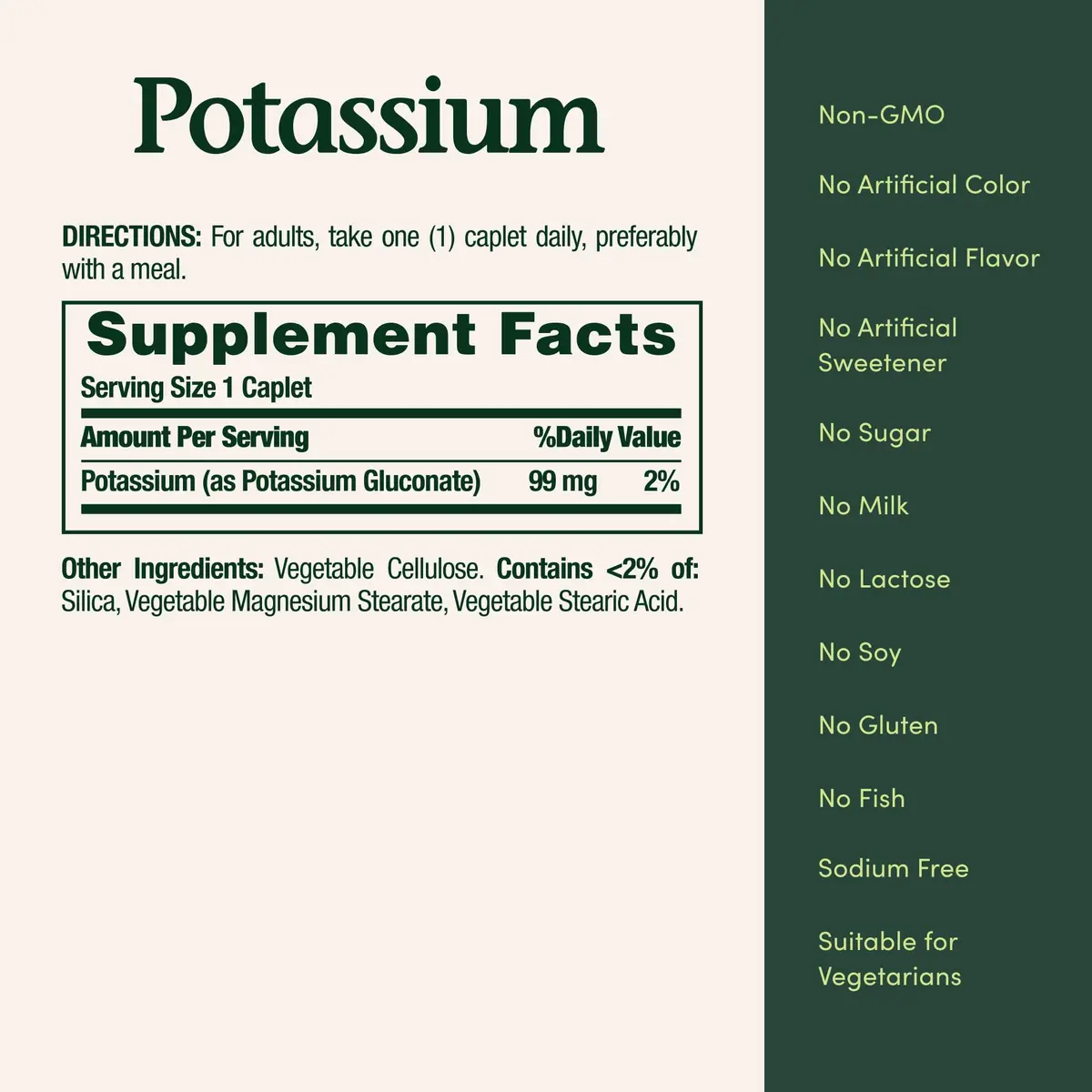 Nature's Bounty Potassium 99mg | Supports Fluid & Muscle Health, Vegetarian Caplets - view 5