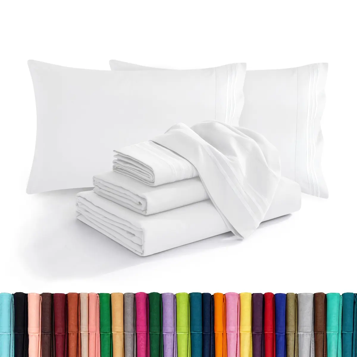 Elegant Comfort Luxury Soft 1500 King Bedding Set | Wrinkle & Fade Resistant, Deep Pocket, Microfiber - main product image