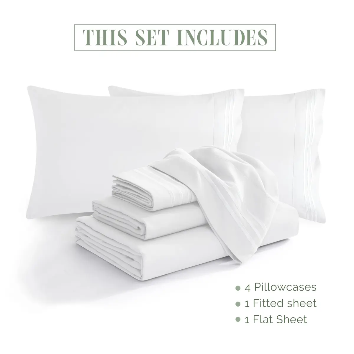 Elegant Comfort Luxury Soft 1500 King Bedding Set | Wrinkle & Fade Resistant, Deep Pocket, Microfiber - view 4
