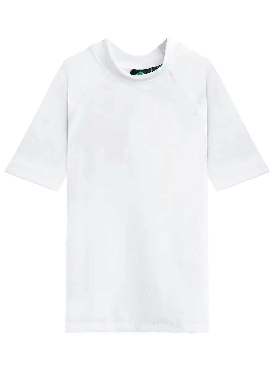 Kanu Surf Fiji UPF 50+ Sun Rashguard 2T | Quick Dry, White, Toddler Boys - main product image
