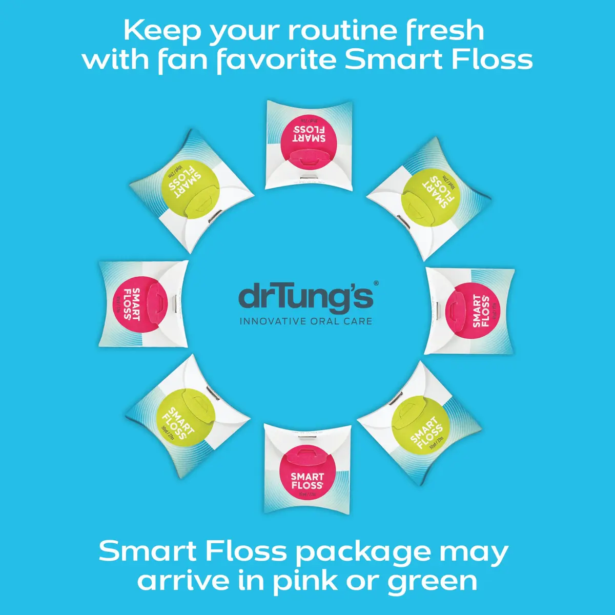 drTung's Smart Floss - Expanding Natural Waxed Dental Floss Pack of 3 | Clinically Proven 55% Cleaner - view 8