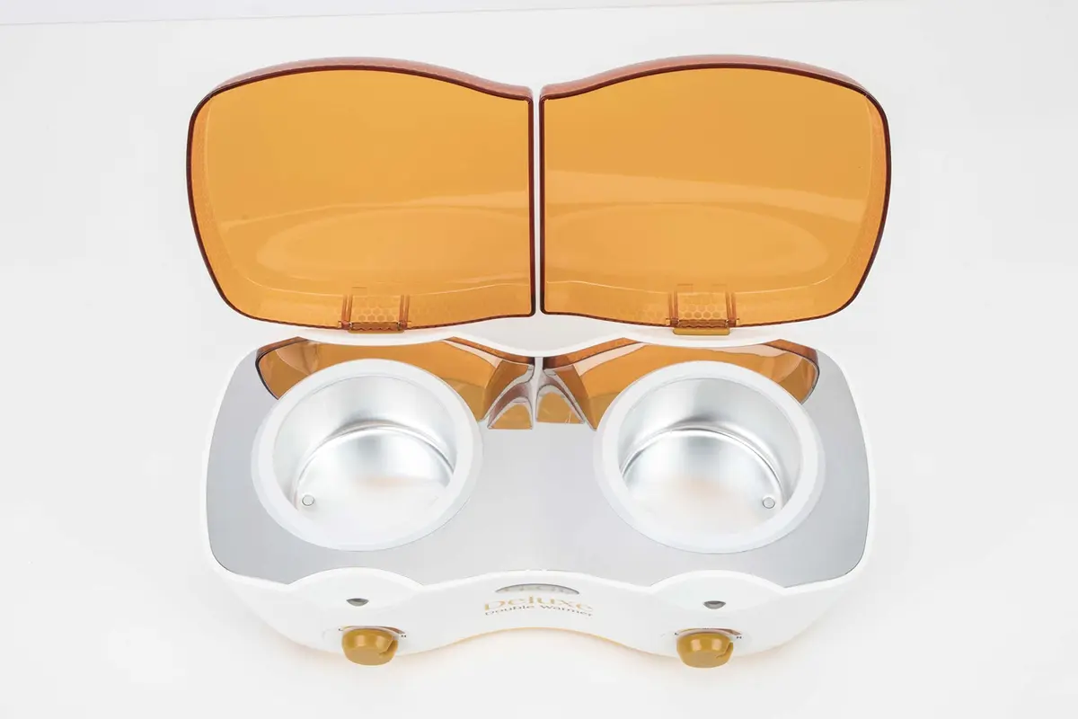 GiGi Deluxe Double Wax Warmer - Hair Removal Kit, Dual Pot, Adjustable Temp, 14 oz (2) Can | Salon & Home Use - view 5
