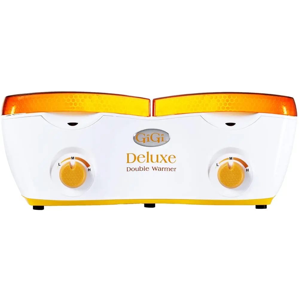 GiGi Deluxe Double Wax Warmer - Hair Removal Kit, Dual Pot, Adjustable Temp, 14 oz (2) Can | Salon & Home Use - main product image