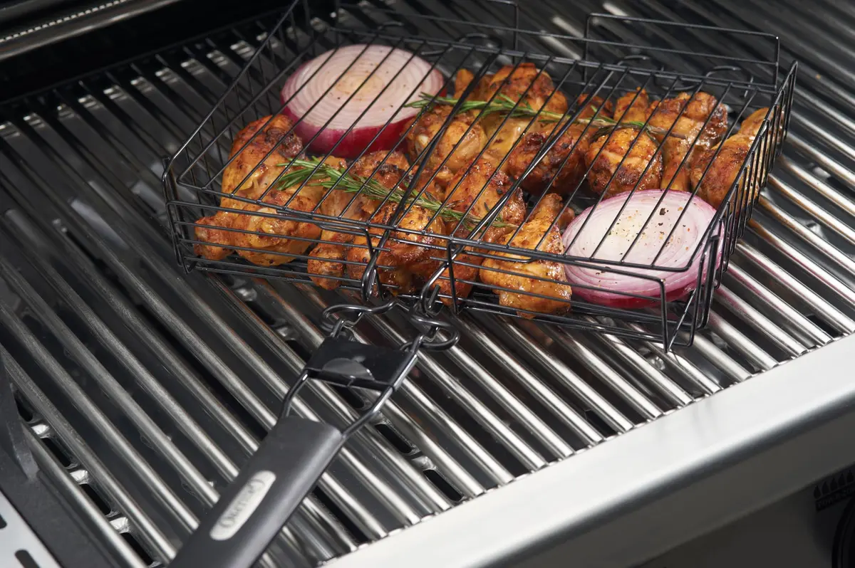 GrillPro 24876 Deluxe Non Stick Broiler Basket with Detachable Handle | Versatile Grilling Accessory - view 8