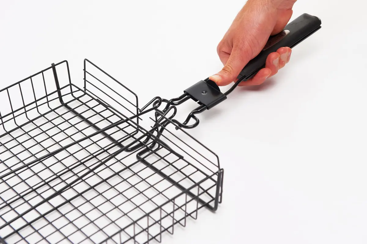 GrillPro 24876 Deluxe Non Stick Broiler Basket with Detachable Handle | Versatile Grilling Accessory - view 3