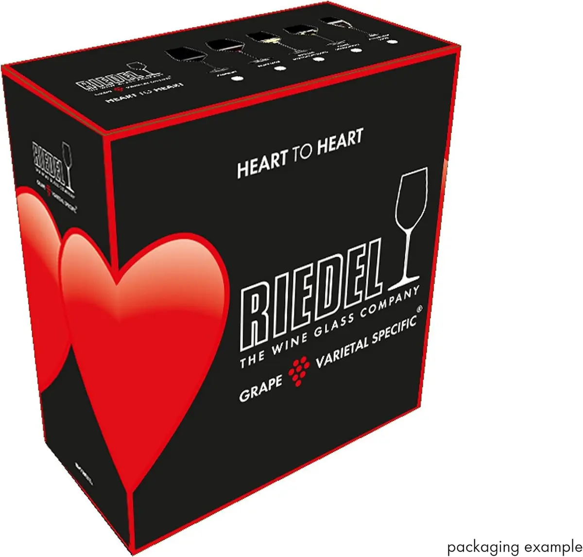 Riedel Heart to Heart Cabernet/Merlot Set of 2 | Diamond-Shaped Crystal Wine Glasses Dishwasher Safe - view 4