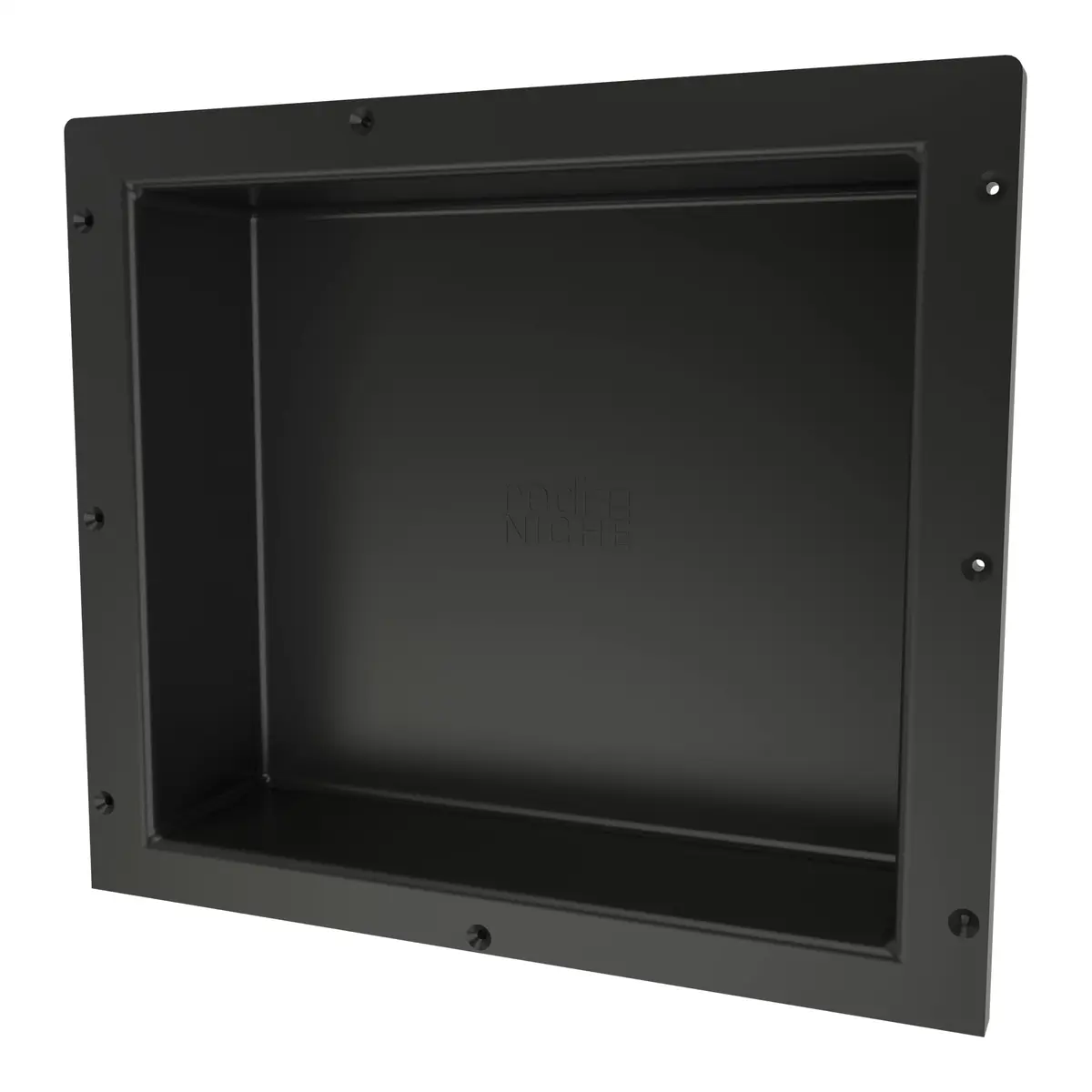 Tile Redi USA Niche Single Recessed Shower Shelf – Black, 16-Inch Width x 14-Inch Height x 4-Inch Depth - main product image